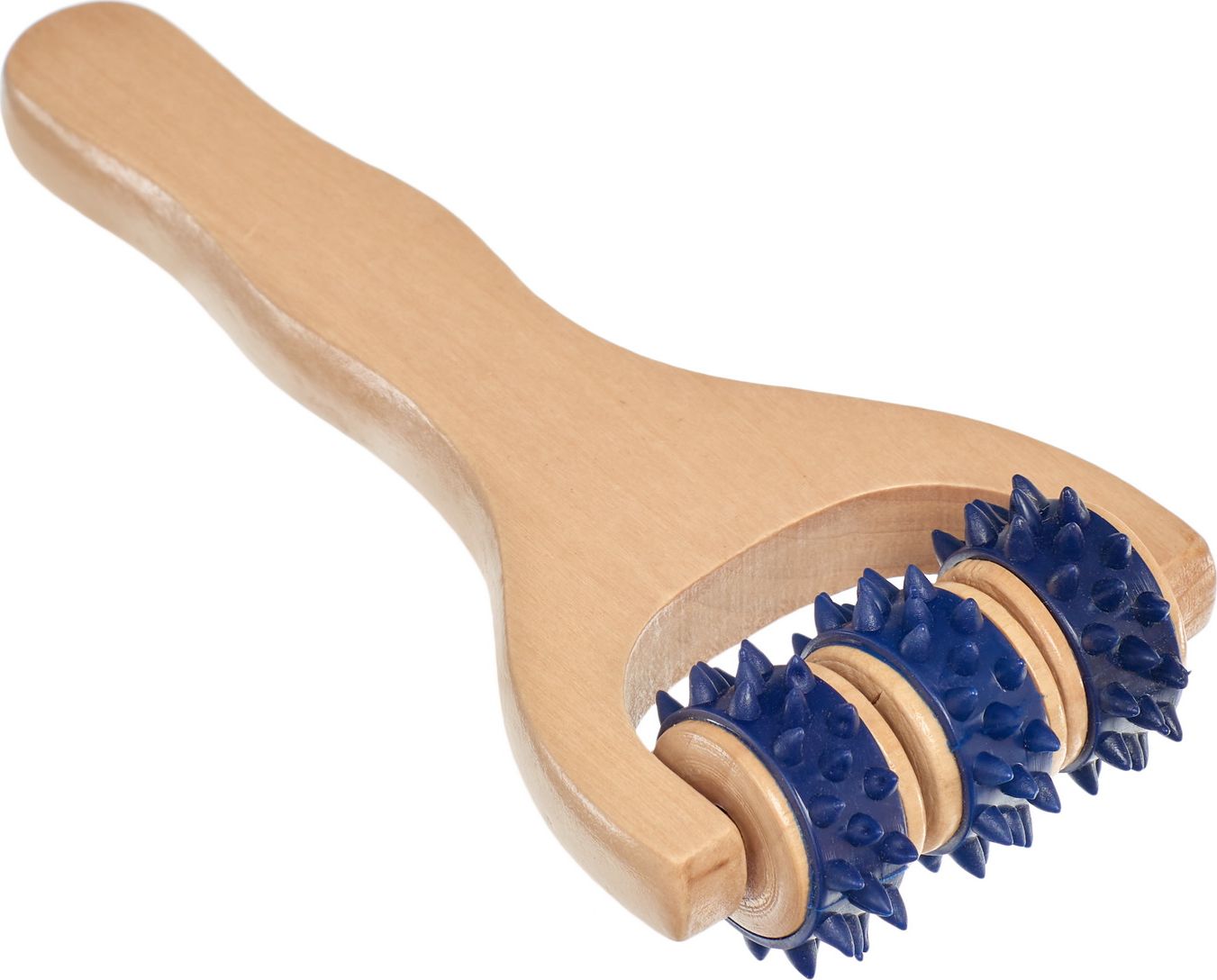 Деревянный массажер для тела с тремя роликами KZ 0958 фото 2