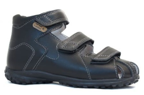 Сандалии ортопедические с закрытым носом Орфея Б4-224-304-000-1 кожаные черные фото 12