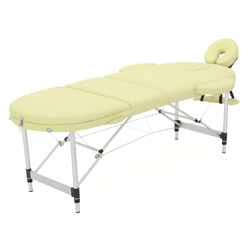 Массажный стол складной MED-MOS JFAL03 3-х секционный, овал, алюминиевая рама фото 15