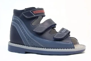 Сандалии  с открытым носом Б6-129-215-037-1 т.синий/серый фото 1