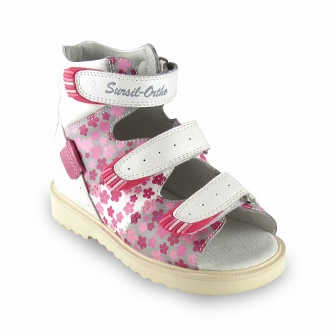 Сандалии на липучке детские ортопедические цвет розовый 15-241S фото 1